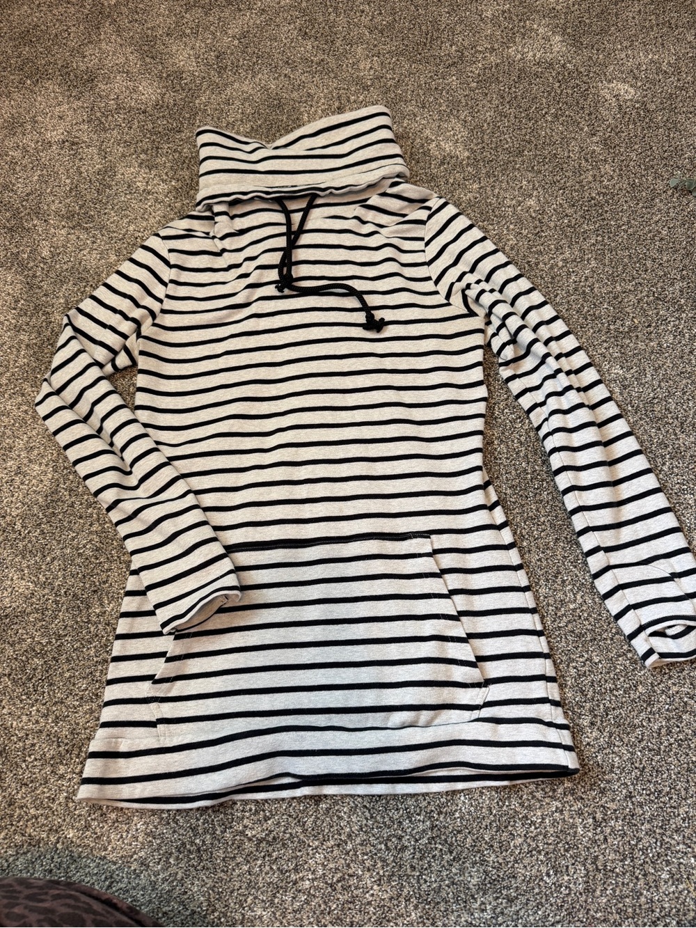 Striped Black & White Cowl